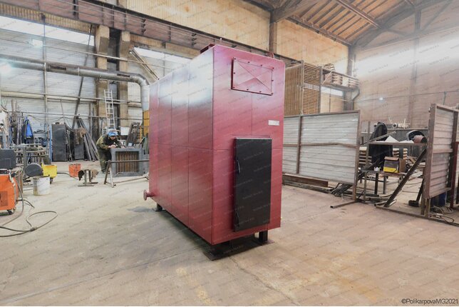 Дровяной котел 0.7 МВт с большой топкой твердотопливный